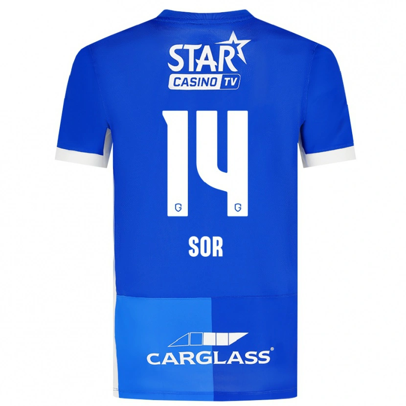 Danxen Dětské Yira Sor #14 Středně Modrá Královská Modř Bílá Domů Hráčské Dresy 2026/27 Dres