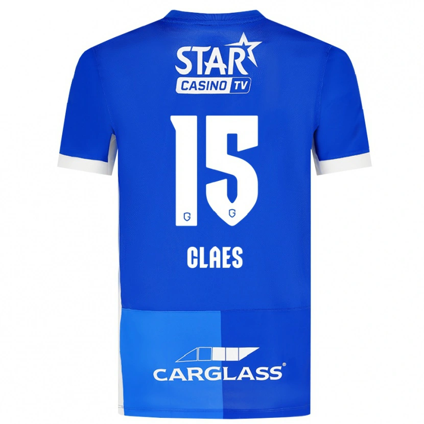 Danxen Dětské Thomas Claes #15 Středně Modrá Královská Modř Bílá Domů Hráčské Dresy 2026/27 Dres