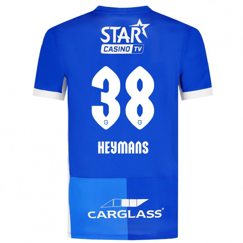Danxen Dětské Daan Heymans #38 Středně Modrá Královská Modř Bílá Domů Hráčské Dresy 2026/27 Dres