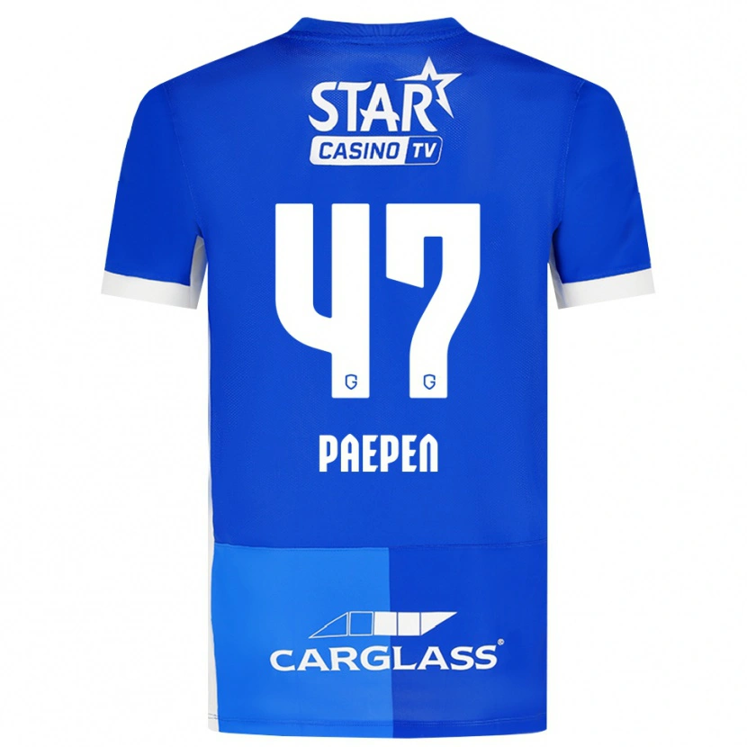 Danxen Dětské Sam Paepen #47 Středně Modrá Královská Modř Bílá Domů Hráčské Dresy 2026/27 Dres