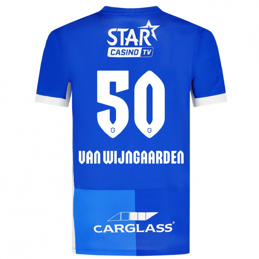 Danxen Dětské Maren Van Wijngaarden #50 Středně Modrá Královská Modř Bílá Domů Hráčské Dresy 2026/27 Dres