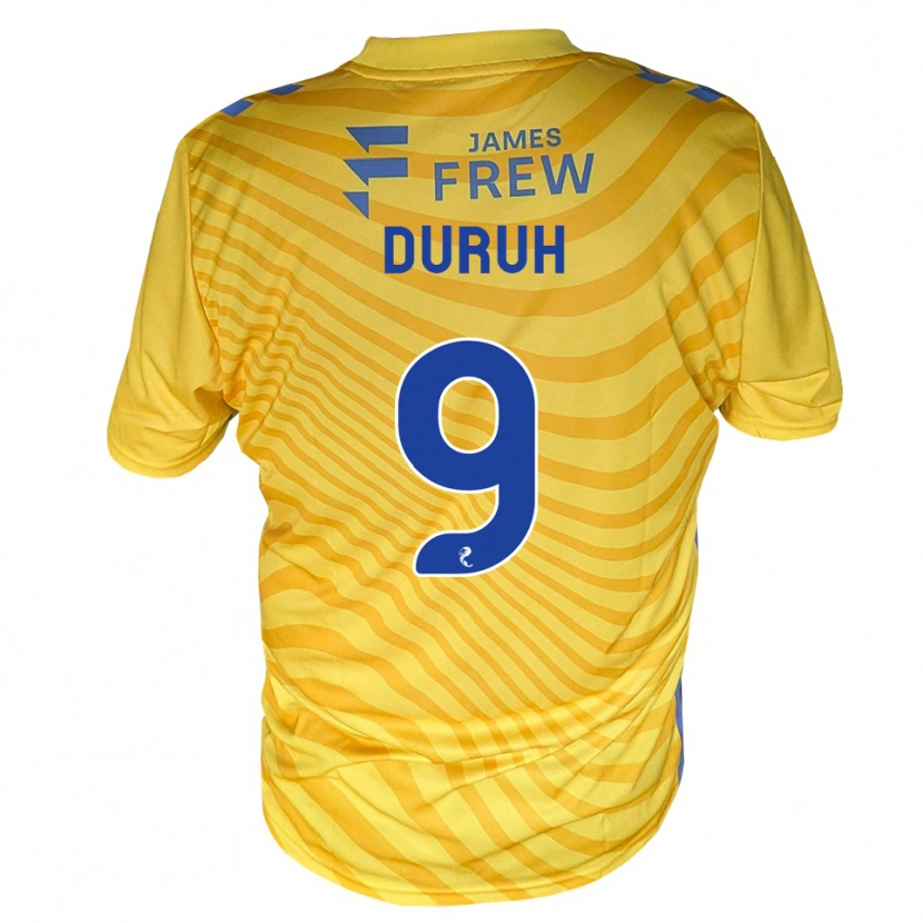 Danxen Dětské Samuel Duruh #9 Královská Modrá Žlutá Daleko Hráčské Dresy 2026/27 Dres