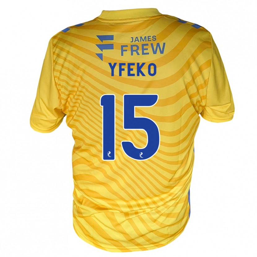 Danxen Dětské Johnly Yfeko #15 Královská Modrá Žlutá Daleko Hráčské Dresy 2026/27 Dres