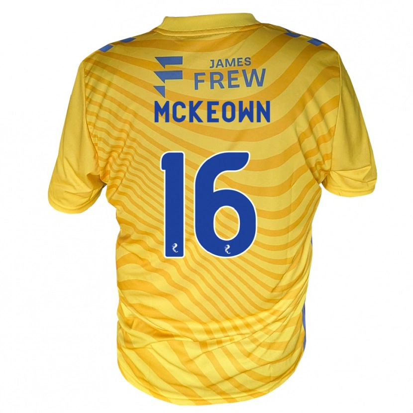 Danxen Dětské Shay Mckeown #16 Královská Modrá Žlutá Daleko Hráčské Dresy 2026/27 Dres