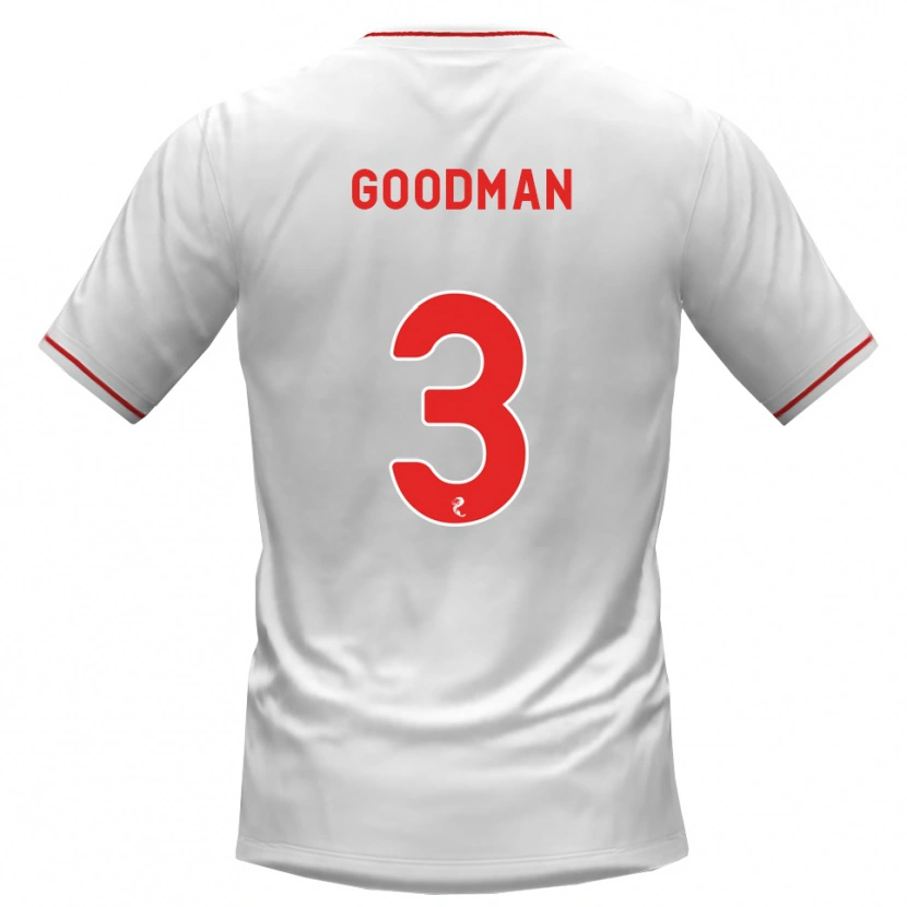Danxen Dětské Mya Goodman #3 Bílá Červená Daleko Hráčské Dresy 2026/27 Dres
