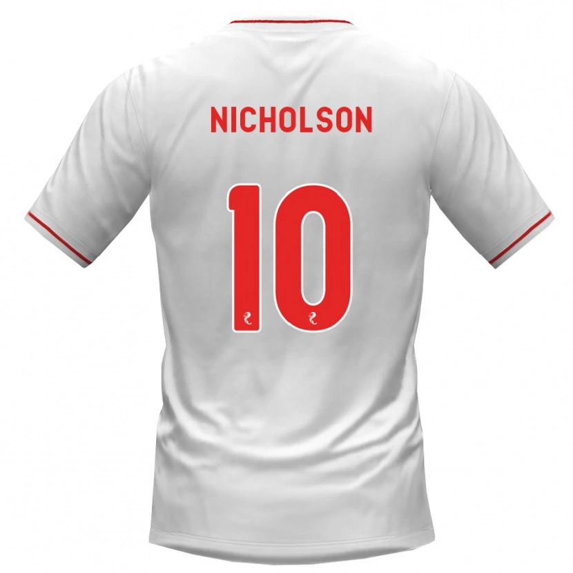 Danxen Dětské Sam Nicholson #10 Bílá Červená Daleko Hráčské Dresy 2026/27 Dres