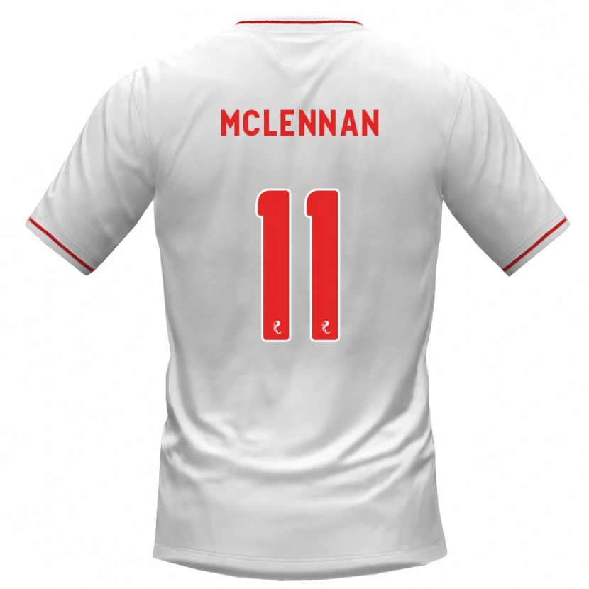 Danxen Dětské Connor Mclennan #11 Bílá Červená Daleko Hráčské Dresy 2026/27 Dres