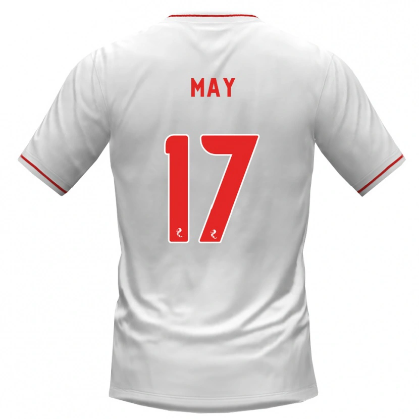 Danxen Dětské Stevie May #17 Bílá Červená Daleko Hráčské Dresy 2026/27 Dres