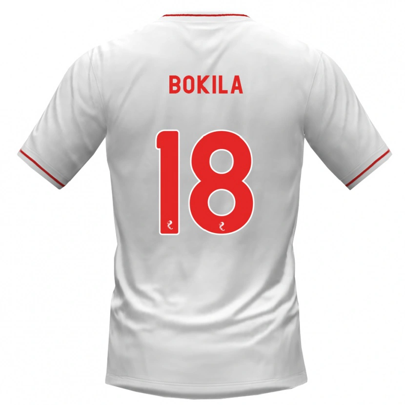 Danxen Dětské Jeremy Bokila #18 Bílá Červená Daleko Hráčské Dresy 2026/27 Dres