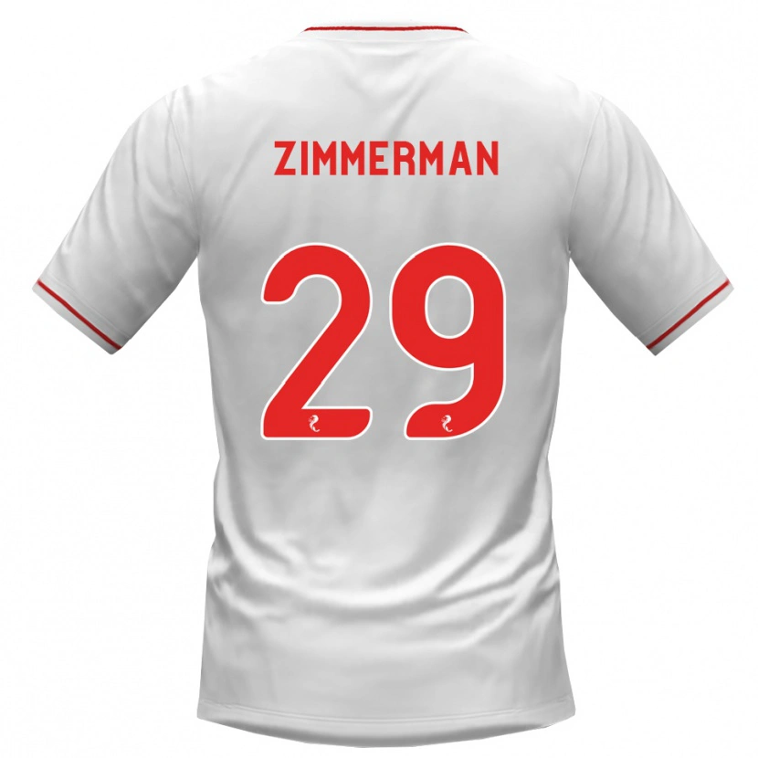 Danxen Dětské Joshua Zimmerman #29 Bílá Červená Daleko Hráčské Dresy 2026/27 Dres