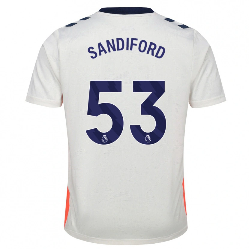 Danxen Dětské Greg Sandiford #53 Bílá Oranžová Královská Modrá Daleko Hráčské Dresy 2026/27 Dres