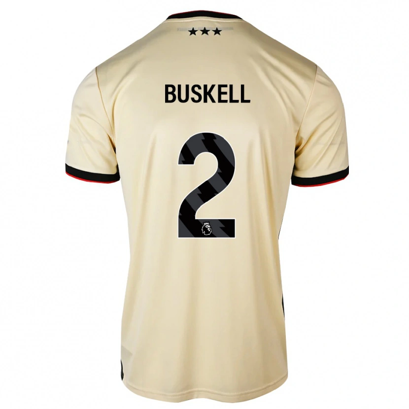 Danxen Dětské Benjamin Buskell #2 Citrónový Krém Černá Červená Daleko Hráčské Dresy 2026/27 Dres