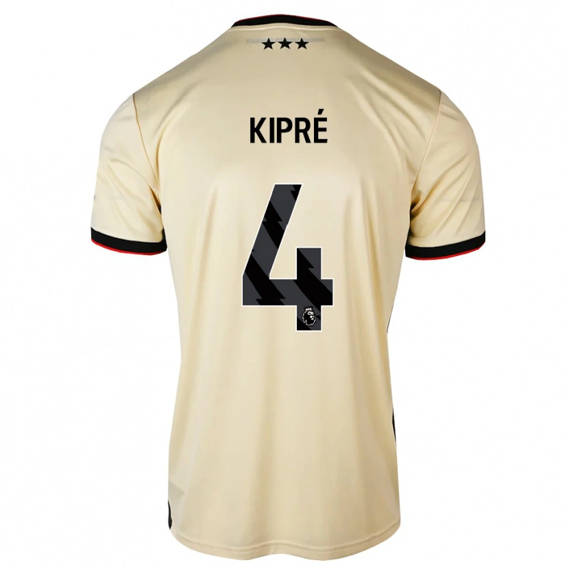Danxen Dětské Cédric Kipré #4 Citrónový Krém Černá Červená Daleko Hráčské Dresy 2026/27 Dres