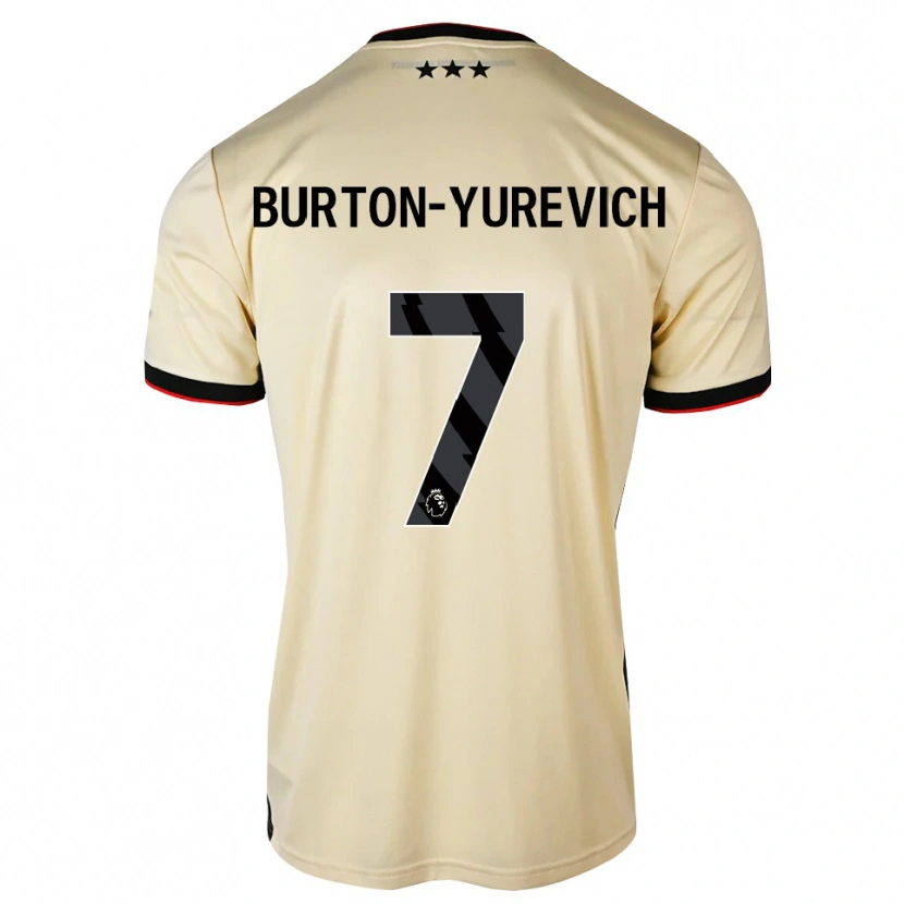 Danxen Dětské Roman Burton-Yurevich #7 Citrónový Krém Černá Červená Daleko Hráčské Dresy 2026/27 Dres