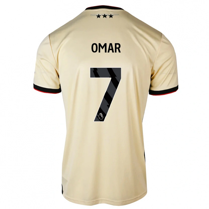 Danxen Dětské Ahmed Omar #7 Citrónový Krém Černá Červená Daleko Hráčské Dresy 2026/27 Dres