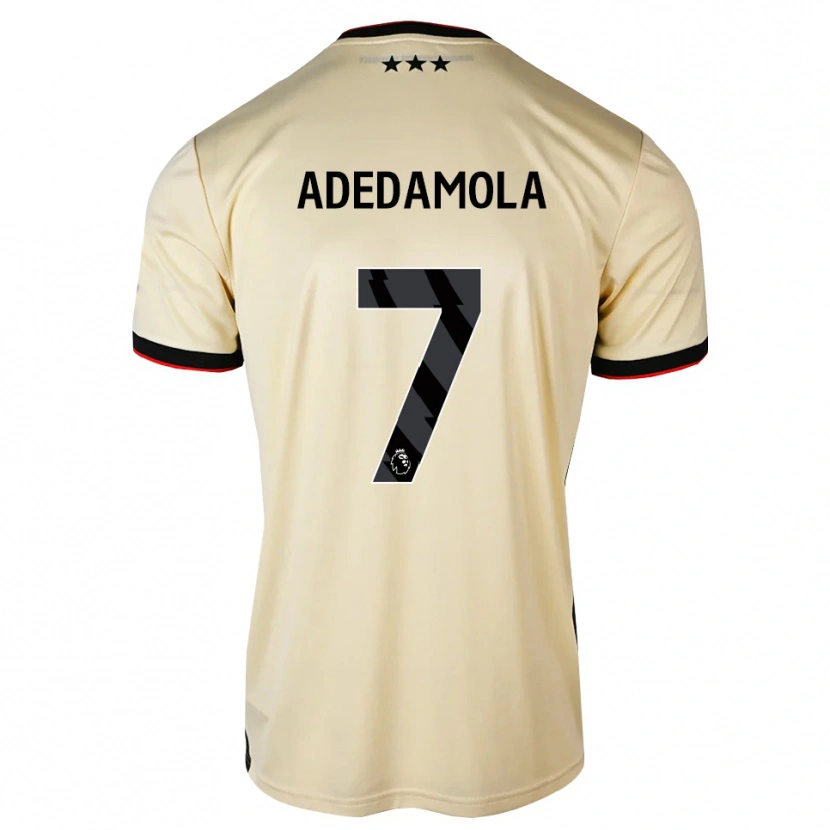Danxen Dětské Joel Adedamola #7 Citrónový Krém Černá Červená Daleko Hráčské Dresy 2026/27 Dres
