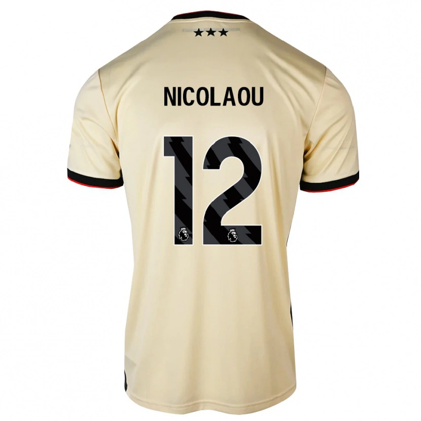 Danxen Dětské Shakil Nicolaou #12 Citrónový Krém Černá Červená Daleko Hráčské Dresy 2026/27 Dres