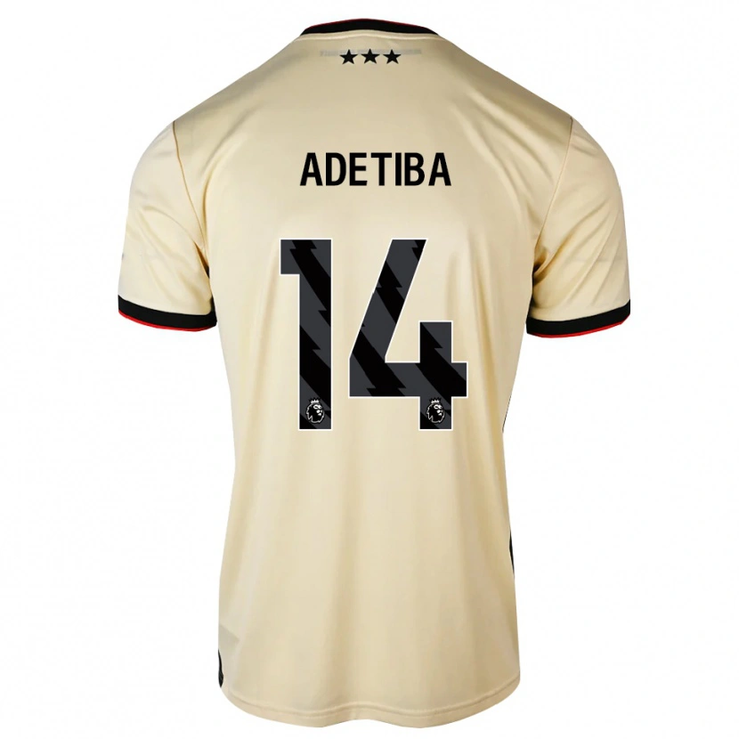 Danxen Dětské Jayden Adetiba #14 Citrónový Krém Černá Červená Daleko Hráčské Dresy 2026/27 Dres