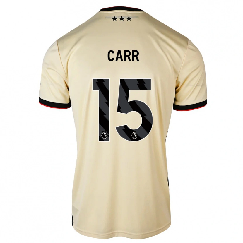 Danxen Dětské Reuben Carr #15 Citrónový Krém Černá Červená Daleko Hráčské Dresy 2026/27 Dres