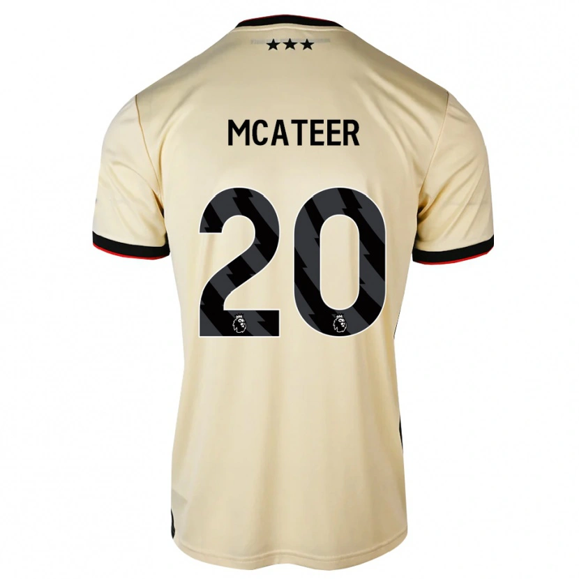 Danxen Dětské Kasey Mcateer #20 Citrónový Krém Černá Červená Daleko Hráčské Dresy 2026/27 Dres