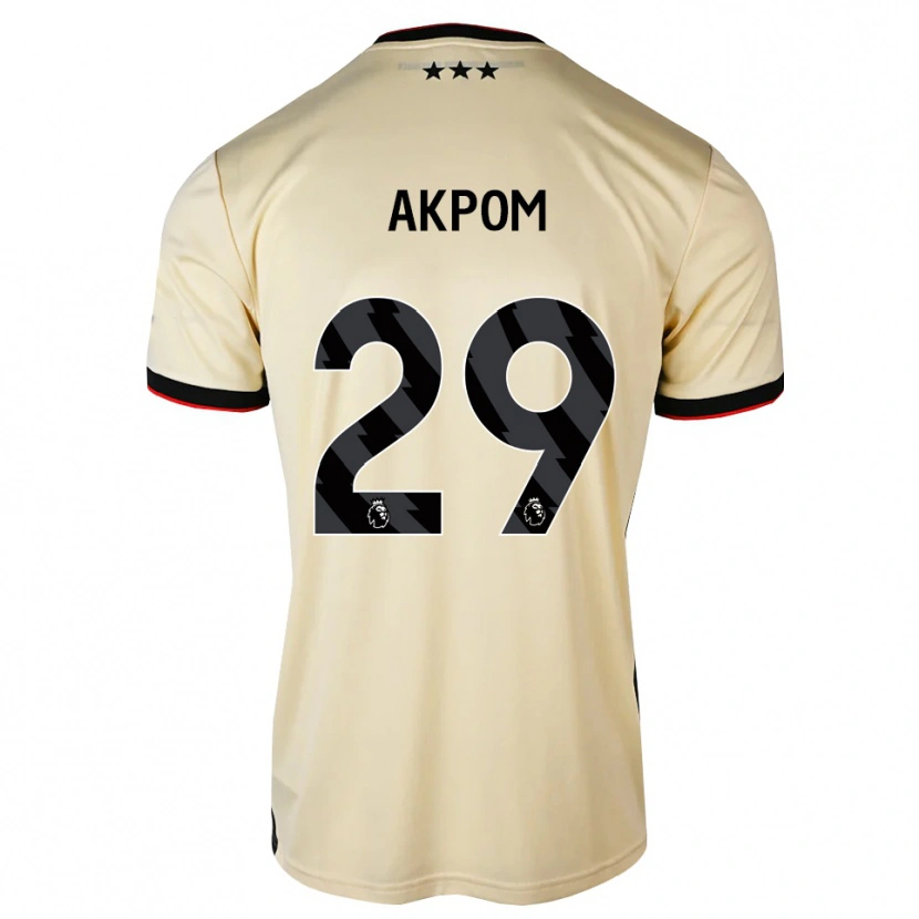Danxen Dětské Chuba Akpom #29 Citrónový Krém Černá Červená Daleko Hráčské Dresy 2026/27 Dres