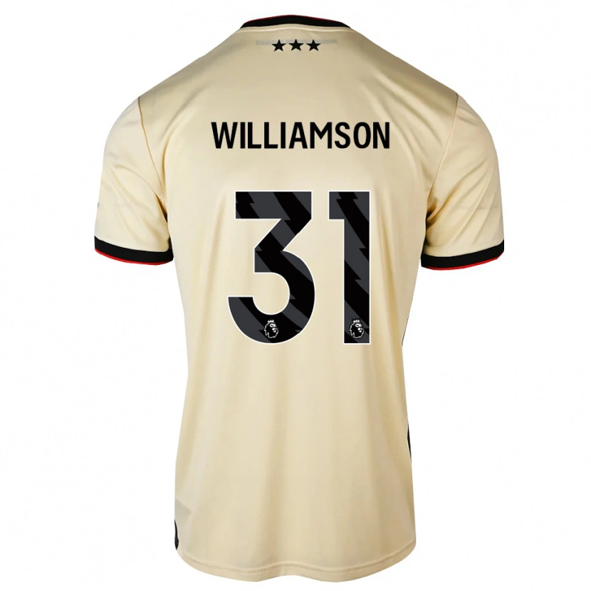 Danxen Dětské Woody Williamson #31 Citrónový Krém Černá Červená Daleko Hráčské Dresy 2026/27 Dres