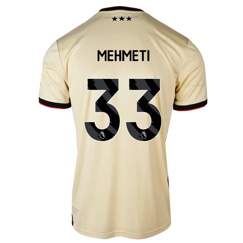 Danxen Dětské Anis Mehmeti #33 Citrónový Krém Černá Červená Daleko Hráčské Dresy 2026/27 Dres