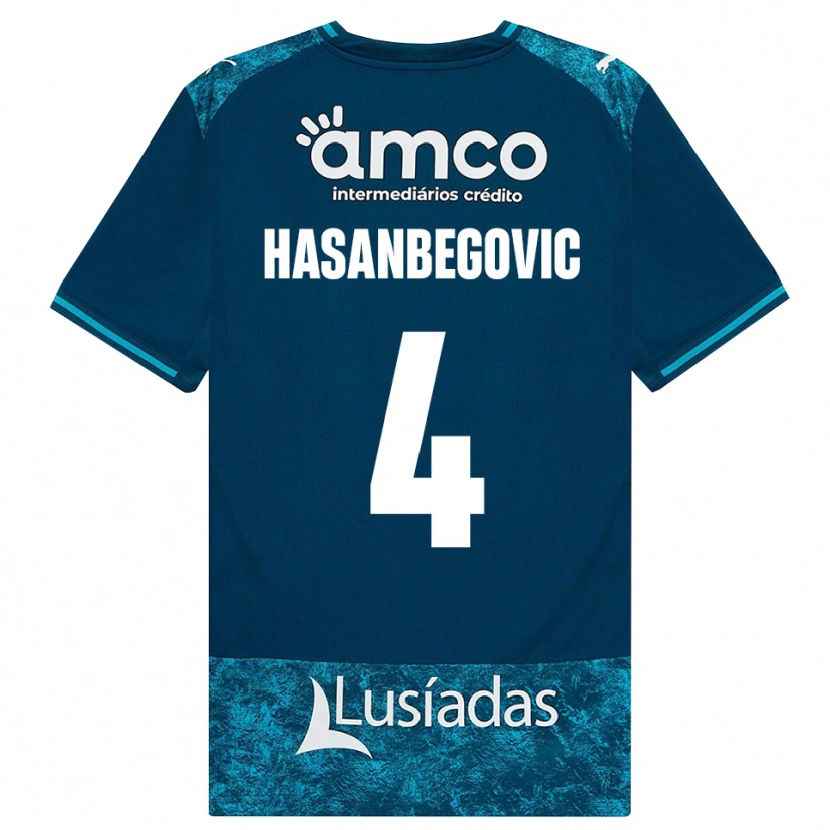 Danxen Dětské Melisa Hasanbegović #4 Tmavě Břidlicově Šedá Středně Tyrkysová Daleko Hráčské Dresy 2026/27 Dres