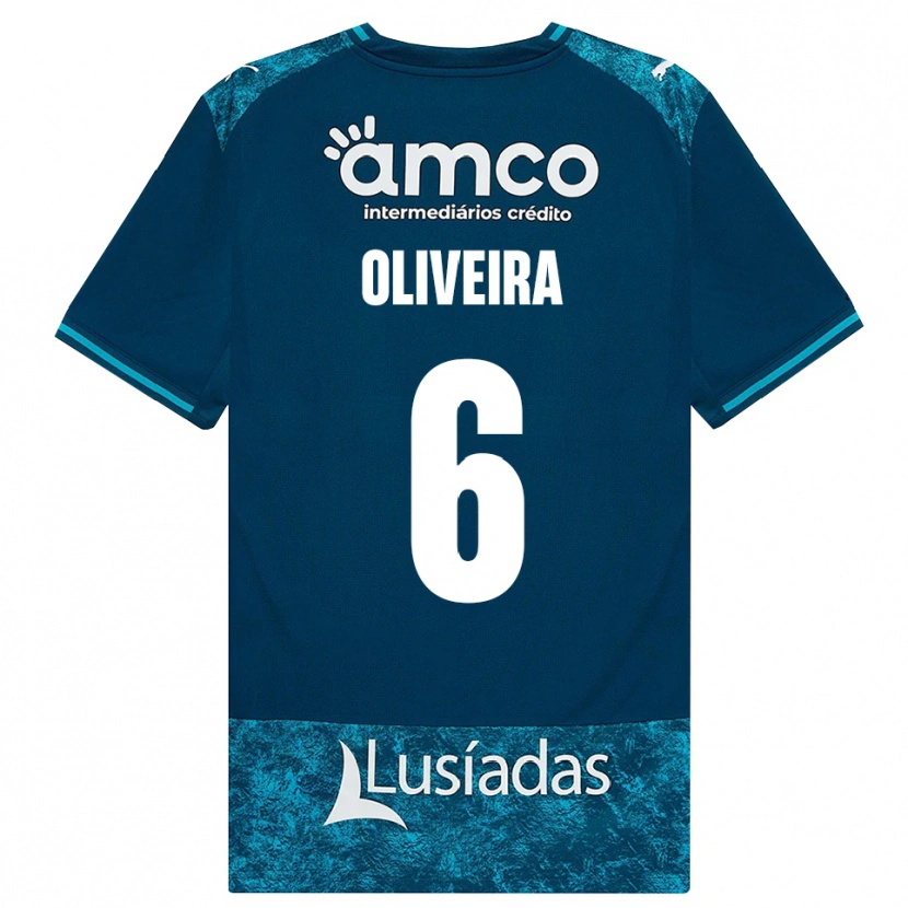Danxen Dětské Afonso Oliveira #6 Tmavě Břidlicově Šedá Středně Tyrkysová Daleko Hráčské Dresy 2026/27 Dres