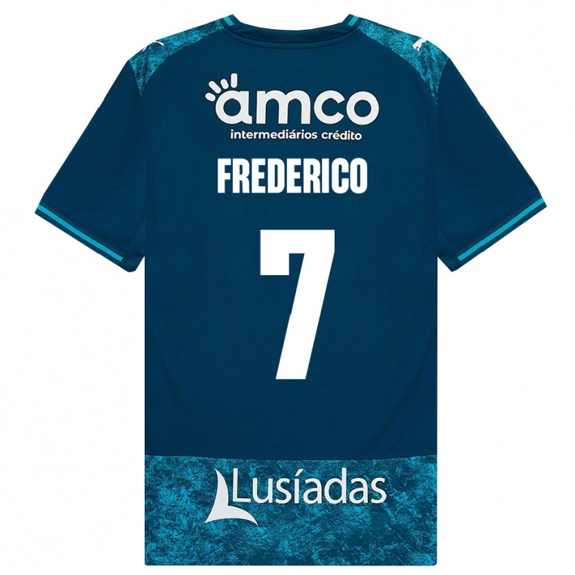 Danxen Dětské Frederico Silva #7 Tmavě Břidlicově Šedá Středně Tyrkysová Daleko Hráčské Dresy 2026/27 Dres