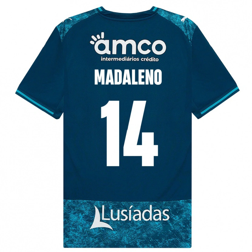 Danxen Dětské Diogo Madaleno #14 Tmavě Břidlicově Šedá Středně Tyrkysová Daleko Hráčské Dresy 2026/27 Dres