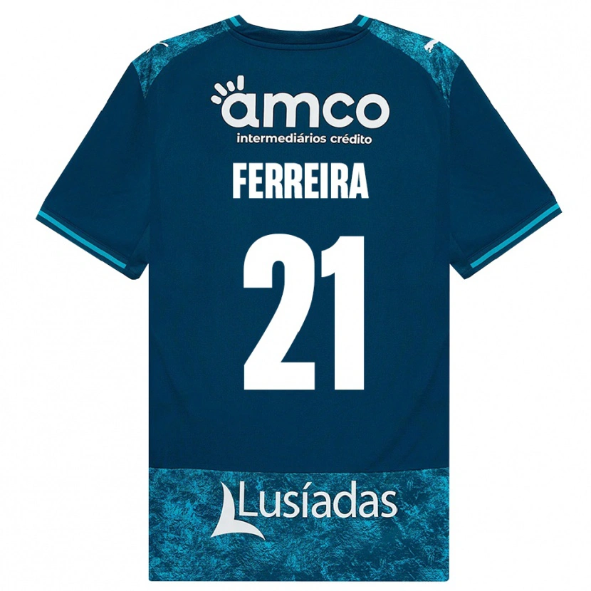 Danxen Dětské Ana Carolina Ferreira #21 Tmavě Břidlicově Šedá Středně Tyrkysová Daleko Hráčské Dresy 2026/27 Dres