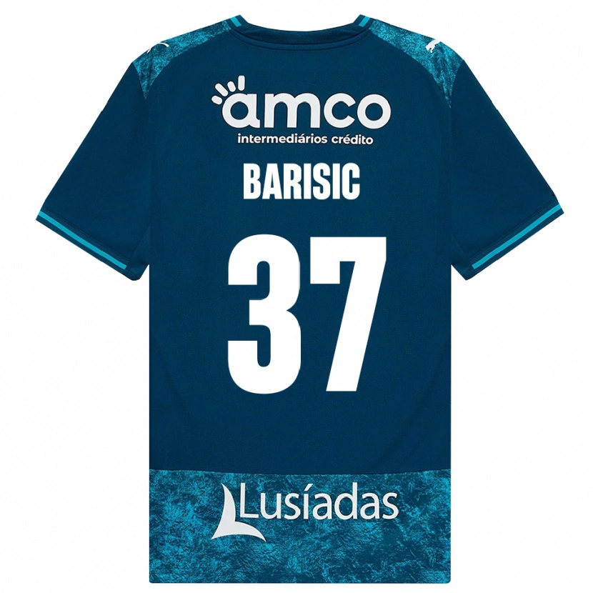 Danxen Dětské Adrian Barisic #37 Tmavě Břidlicově Šedá Středně Tyrkysová Daleko Hráčské Dresy 2026/27 Dres