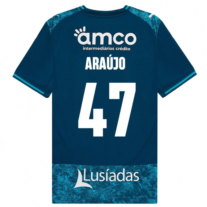 Danxen Dětské Matheus Araújo #47 Tmavě Břidlicově Šedá Středně Tyrkysová Daleko Hráčské Dresy 2026/27 Dres