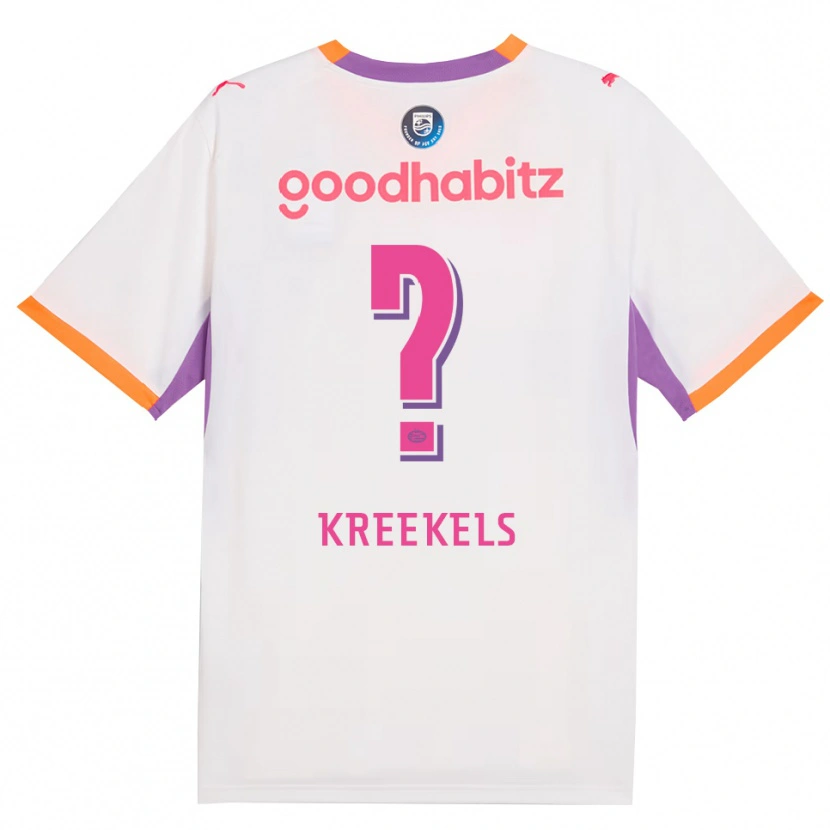 Danxen Dětské Mees Kreekels #0 Bílá Fialová Oranžová Daleko Hráčské Dresy 2026/27 Dres