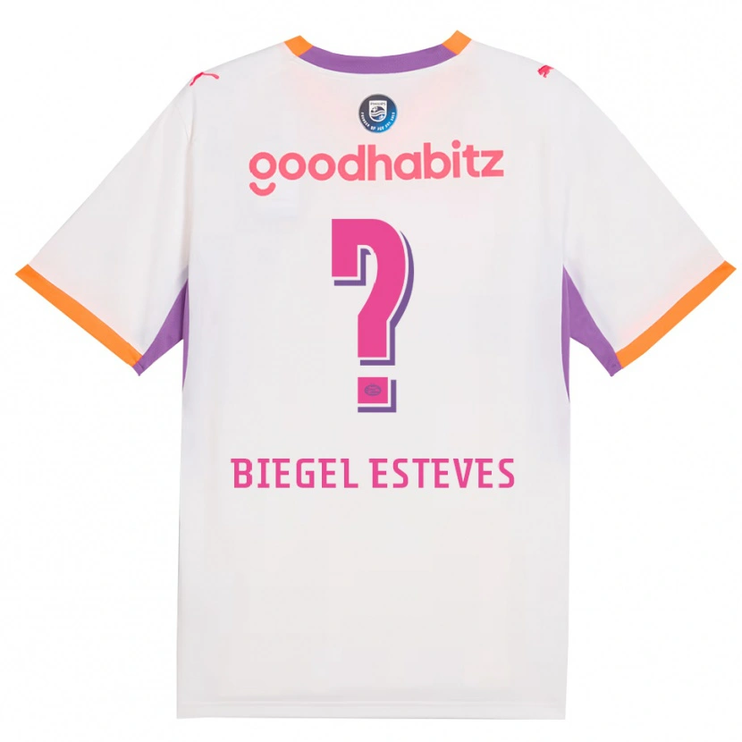 Danxen Dětské Moon Biegel Esteves #0 Bílá Fialová Oranžová Daleko Hráčské Dresy 2026/27 Dres