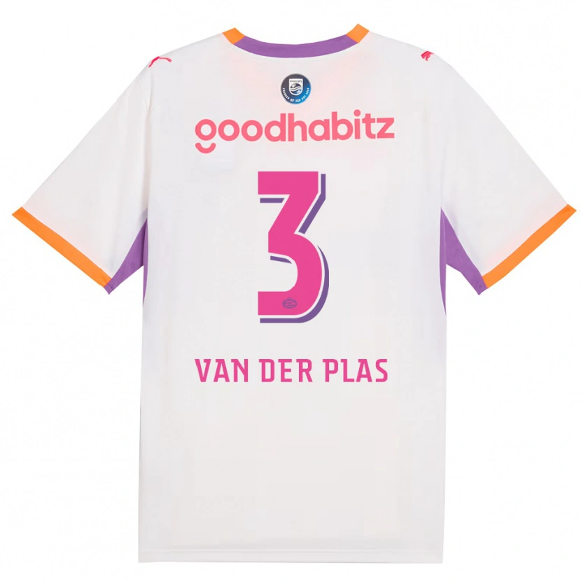 Danxen Dětské Sven Van Der Plas #3 Bílá Fialová Oranžová Daleko Hráčské Dresy 2026/27 Dres