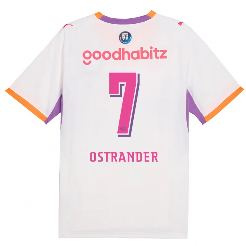 Danxen Dětské William Ostrander #7 Bílá Fialová Oranžová Daleko Hráčské Dresy 2026/27 Dres