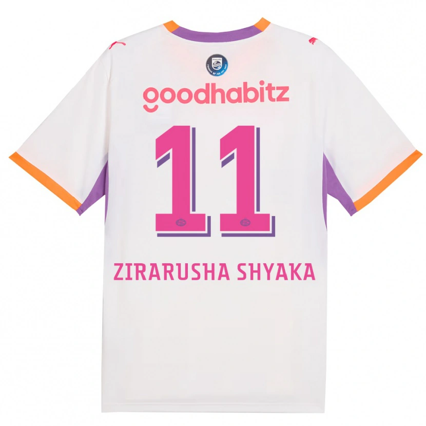 Danxen Dětské David Zirarusha Shyaka #11 Bílá Fialová Oranžová Daleko Hráčské Dresy 2026/27 Dres