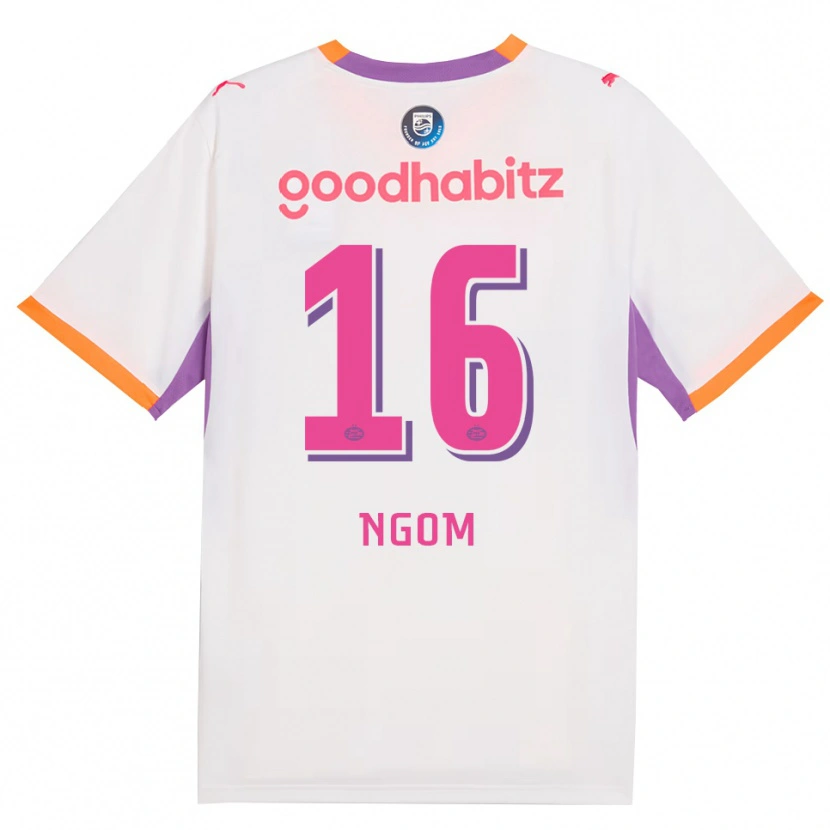 Danxen Dětské Khadim Ngom #16 Bílá Fialová Oranžová Daleko Hráčské Dresy 2026/27 Dres
