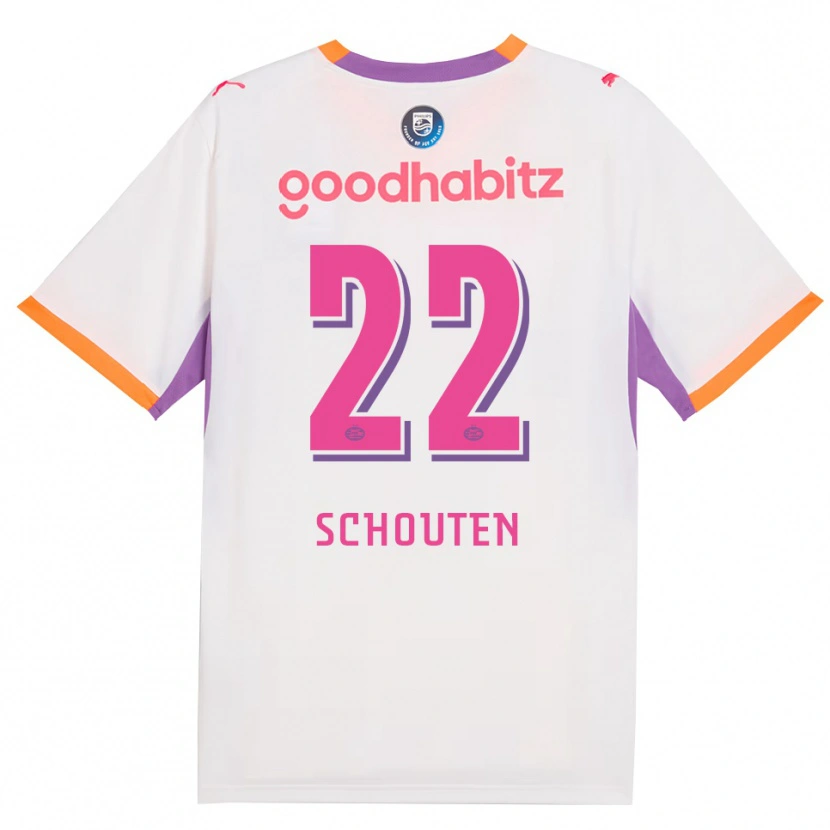 Danxen Dětské Jerdy Schouten #22 Bílá Fialová Oranžová Daleko Hráčské Dresy 2026/27 Dres