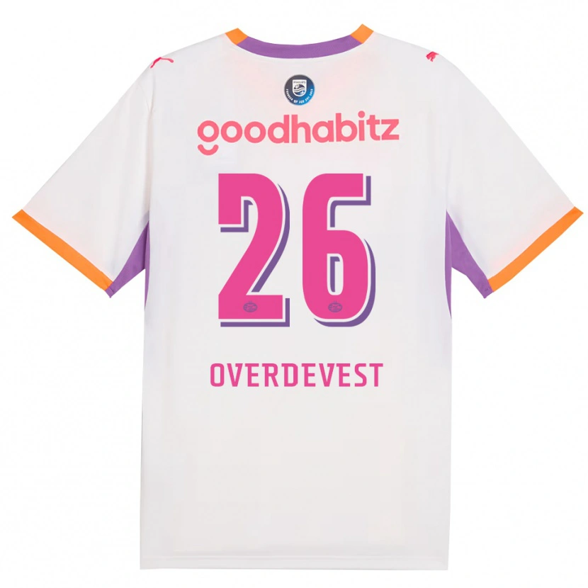 Danxen Dětské Marco Overdevest #26 Bílá Fialová Oranžová Daleko Hráčské Dresy 2026/27 Dres