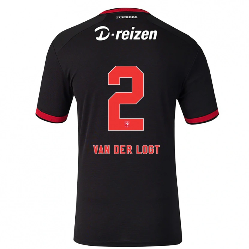 Danxen Dětské Jim Van Der Logt #2 Červená Bílá Černá Daleko Hráčské Dresy 2026/27 Dres