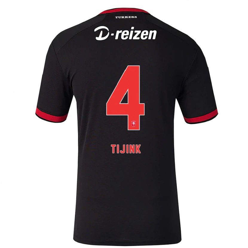 Danxen Dětské Jop Tijink #4 Červená Bílá Černá Daleko Hráčské Dresy 2026/27 Dres