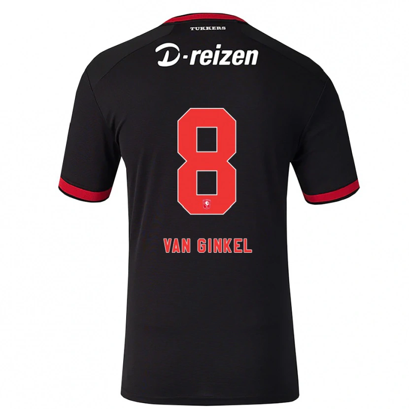 Danxen Dětské Danique Van Ginkel #8 Červená Bílá Černá Daleko Hráčské Dresy 2026/27 Dres