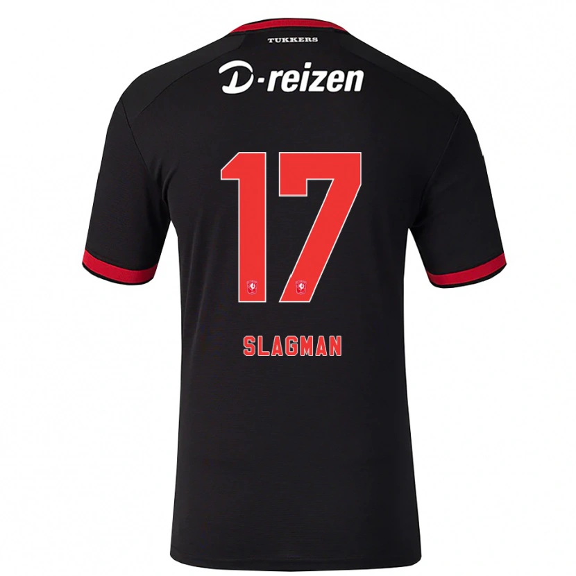 Danxen Dětské Thom Slagman #17 Červená Bílá Černá Daleko Hráčské Dresy 2026/27 Dres