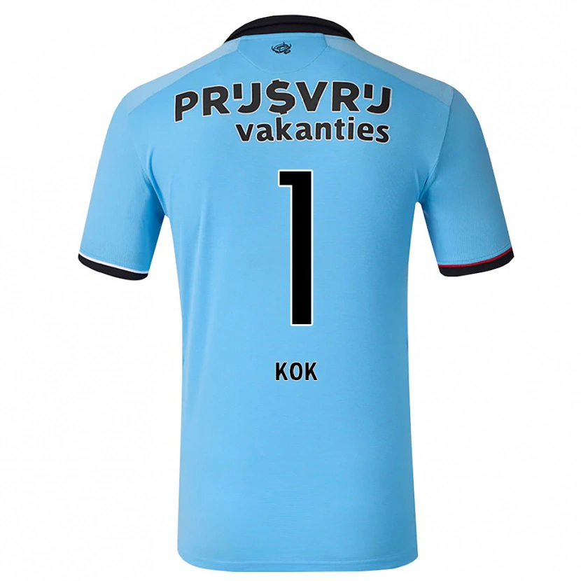 Danxen Dětské Stefan Kok #1 Nebeská Modř Černá Červená Daleko Hráčské Dresy 2026/27 Dres