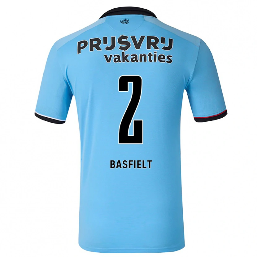 Danxen Dětské Jessy Basfielt #2 Nebeská Modř Černá Červená Daleko Hráčské Dresy 2026/27 Dres