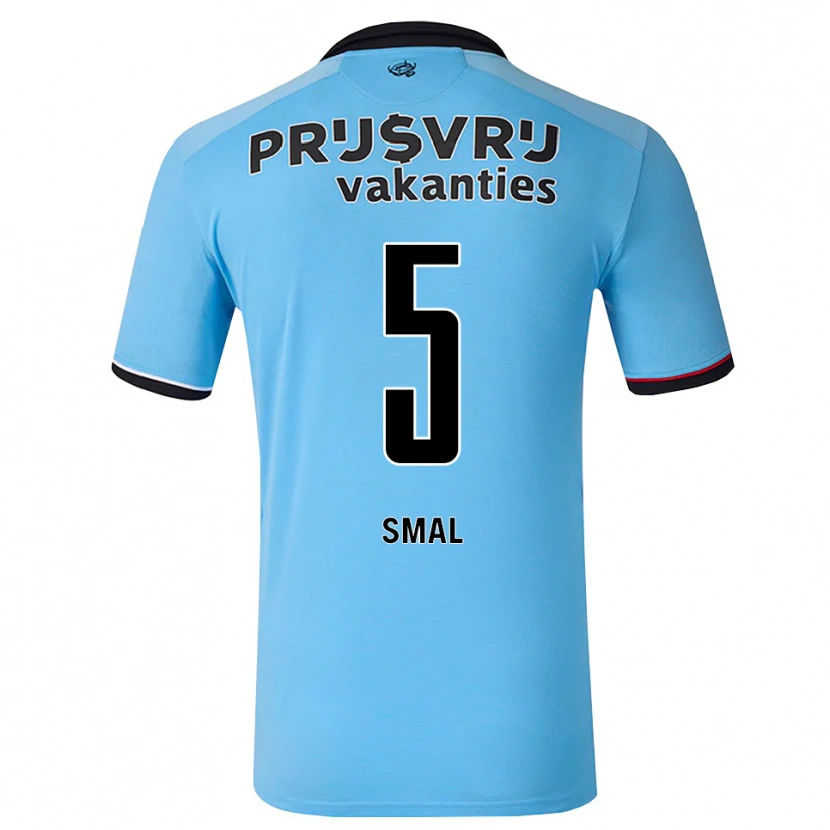 Danxen Dětské Gijs Smal #5 Nebeská Modř Černá Červená Daleko Hráčské Dresy 2026/27 Dres