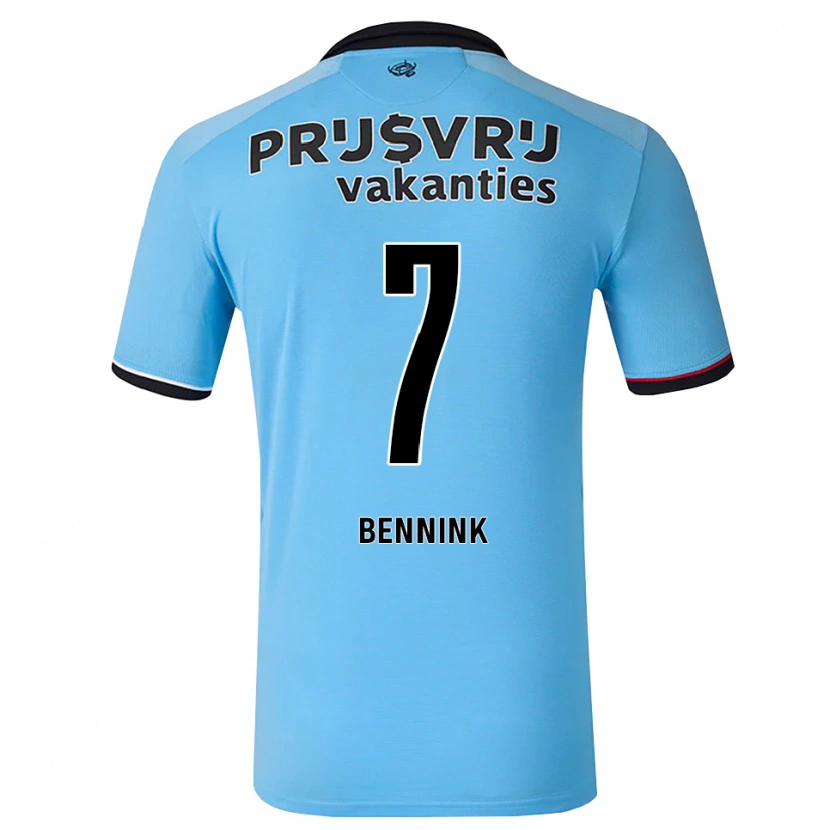 Danxen Dětské Maxime Bennink #7 Nebeská Modř Černá Červená Daleko Hráčské Dresy 2026/27 Dres